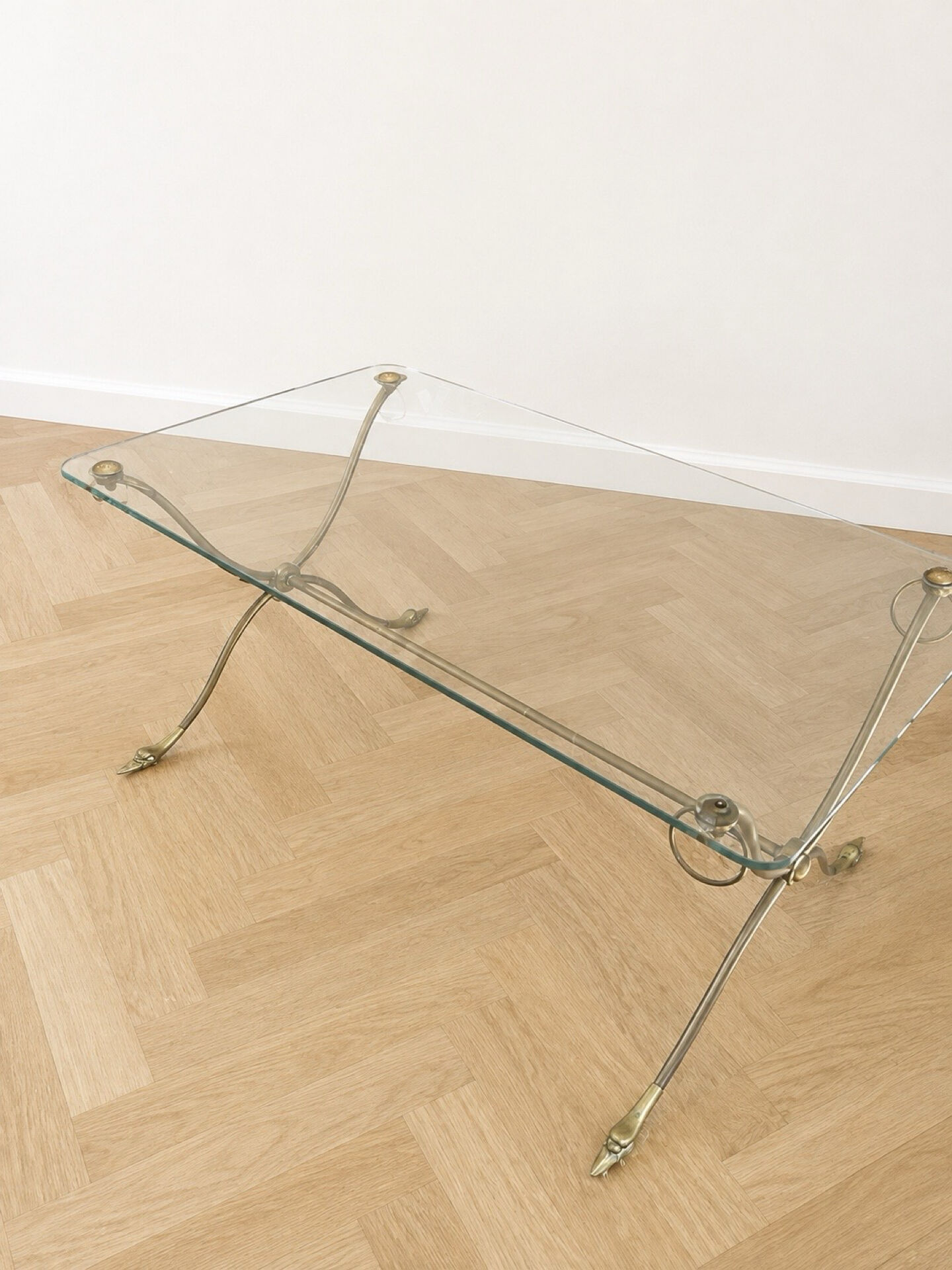 Coffee table Maison Jansen with swan necks 1940