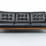 Midcentury leather lounge sofa 1960s