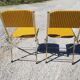 Pair of vintage eyrel folding chairs - 70s