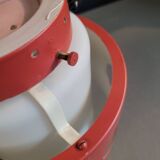 Suspension space-age en opaline et métal