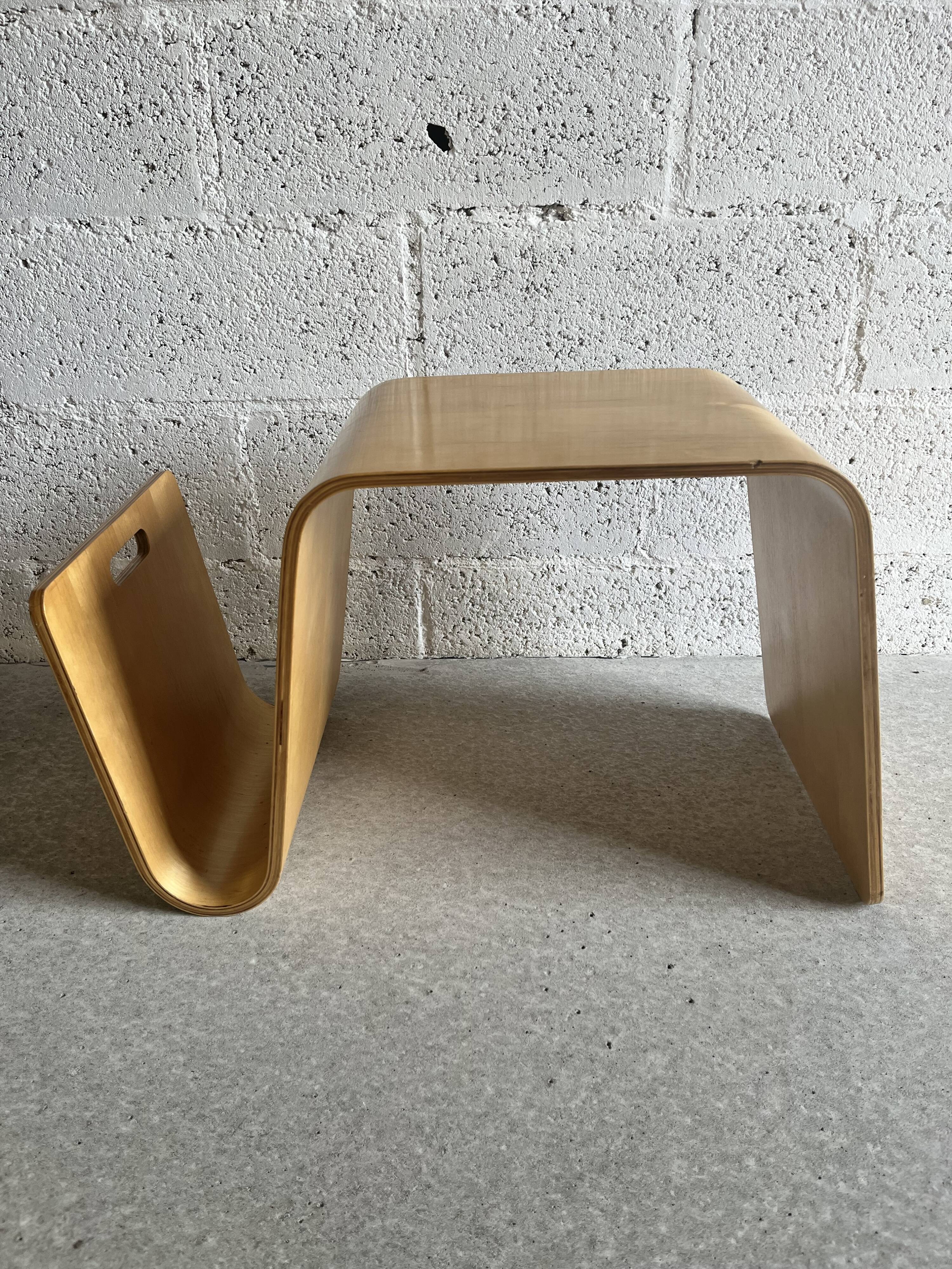 Table basse bout de canapé et porte revues en bois