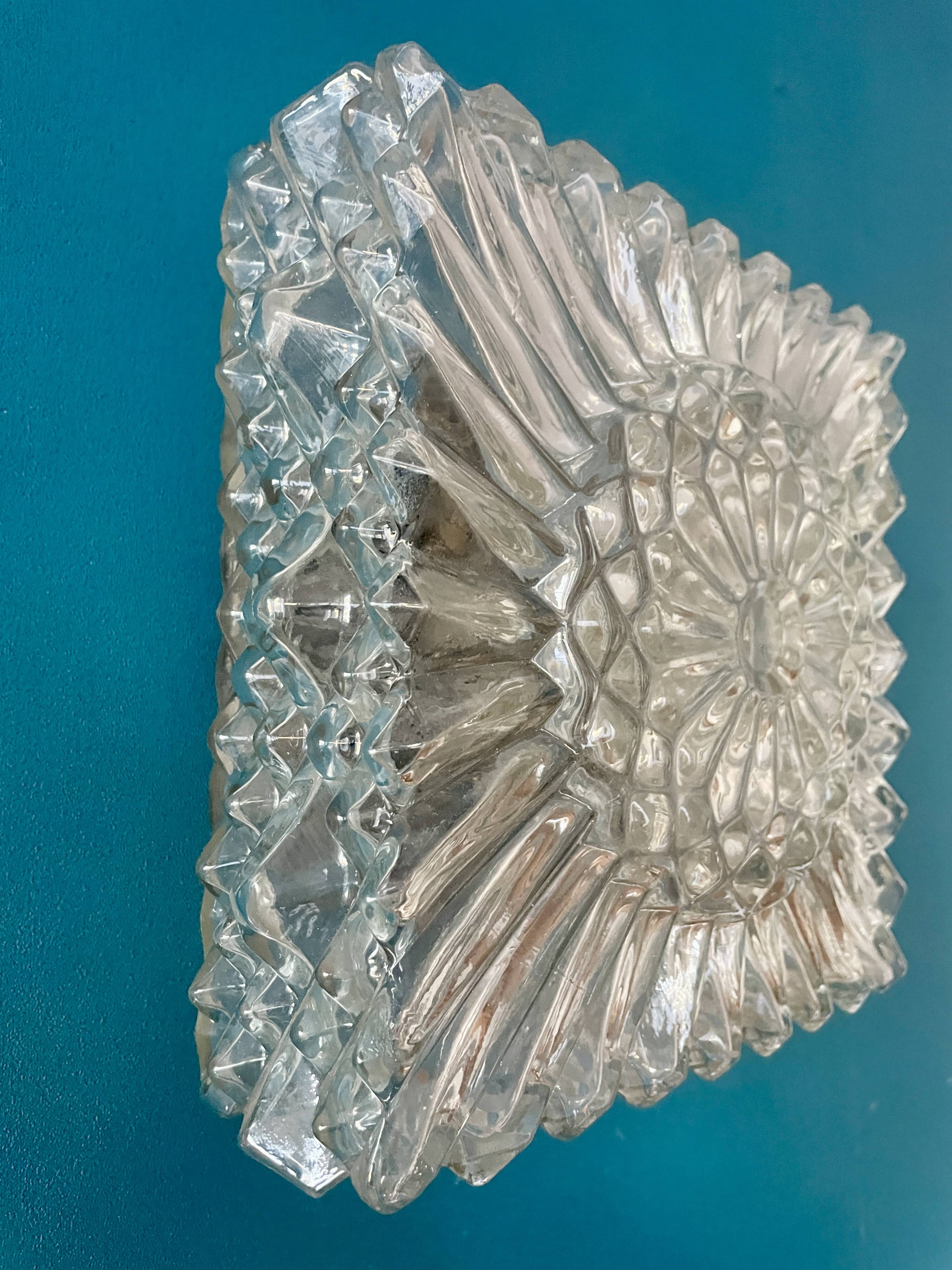 Chiseled glass ceiling light