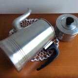 Ancienne cafetière complète en aluminium le trèfle manche bakélite