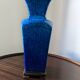 Blue ceramic lamp base by Paul Millet in Sèvres