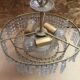 Ancien Lustre Laiton Cascade Pampilles Vintage