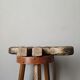 Hand-carved wooden candle holder, ethnic tribal style.
