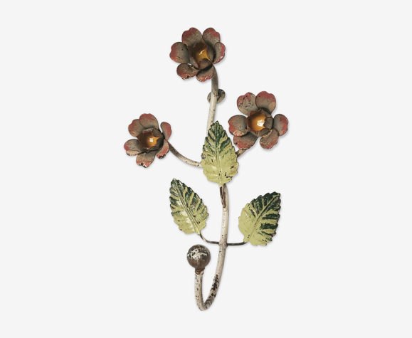 Patère florale ancienne en métal
