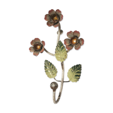Patère florale ancienne en métal