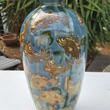 Vase Emile Simonod Savoie fish decorations