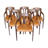 6 chairs design Bruno Rey, published by Dietiker and manufactured by the workshop "Stuhl aus Stein am Rhein