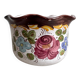 Vintage Italian ceramic planter with a floral decor