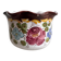 Vintage Italian ceramic planter with a floral decor