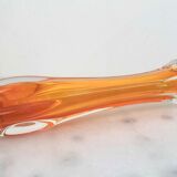 Vintage orange soliflore vase