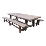 Table de.ferme et ses 2 bancs