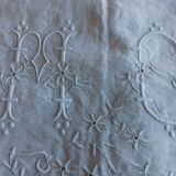 Drape in fine cotton canvas, white, MO monogram