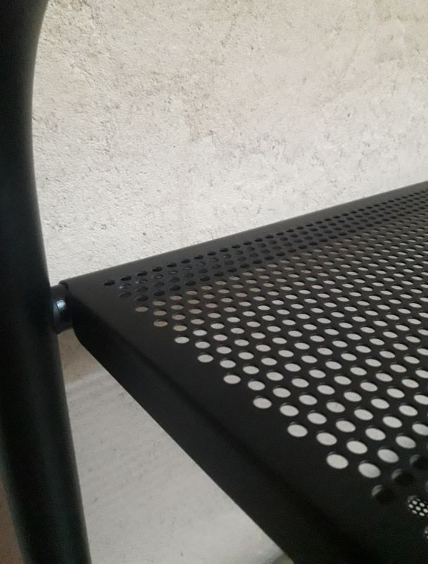 Desk shelves metal black vintage 80s