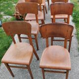 Set of 10 Thonet bistro chairs