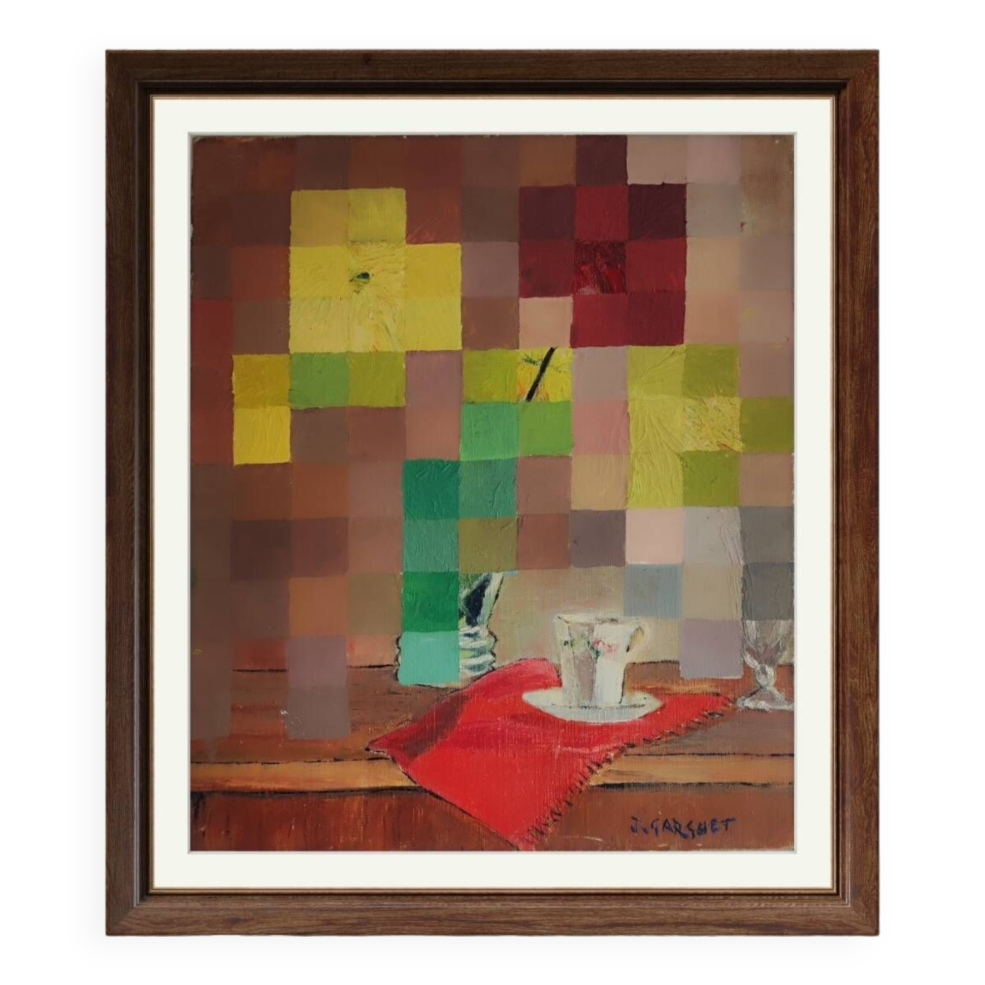 Old abstract pixel painting