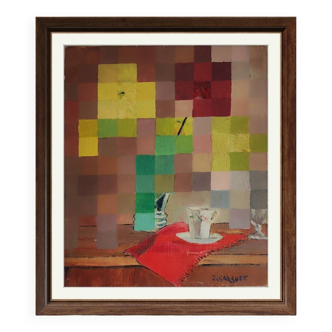 Old abstract pixel painting