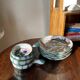 3 Vallauris fondue pots with thistle decoration by Etienne Daniel
