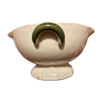 Gien earthenware gravy boat / Motton stone