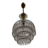 Lustre vintage entièrement en cristal