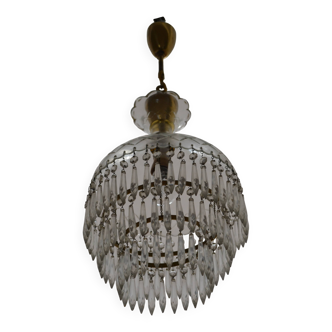 Vintage chandelier entirely made of crystal