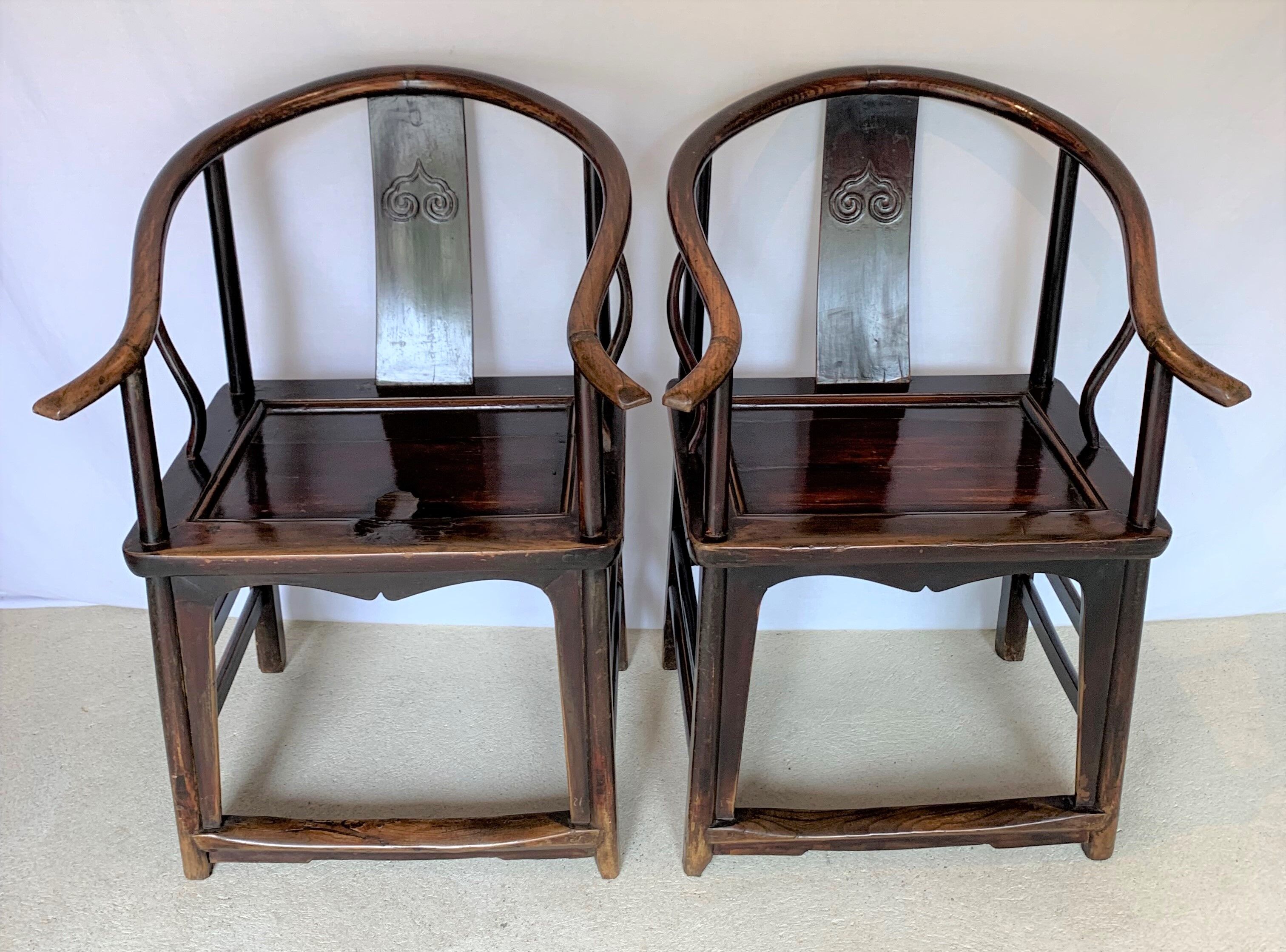 Pair of Chinese armchairs