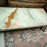 Table basse 1940 noyer et onyx