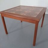 Danish ceramic and teak coffee table, 1960s