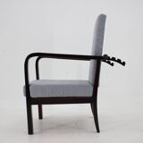 1940s Restored Beech Adjustable Armchair ,Czechoslovakia