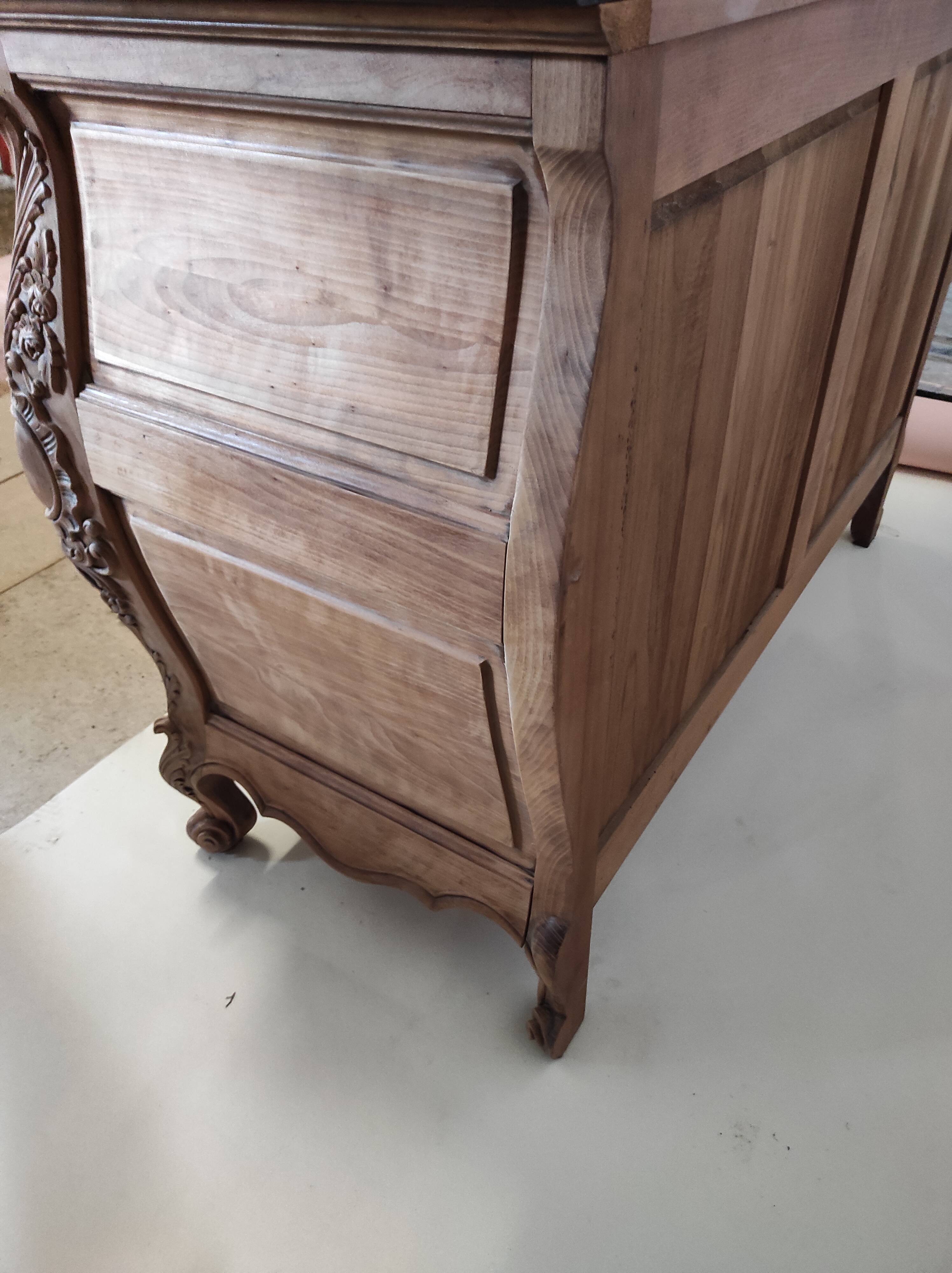 Louis XV-style Bordeaux chest of drawers redesigned