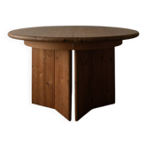 Table à manger extensible en pin danois vintage par Modul Møbler, années 1980.