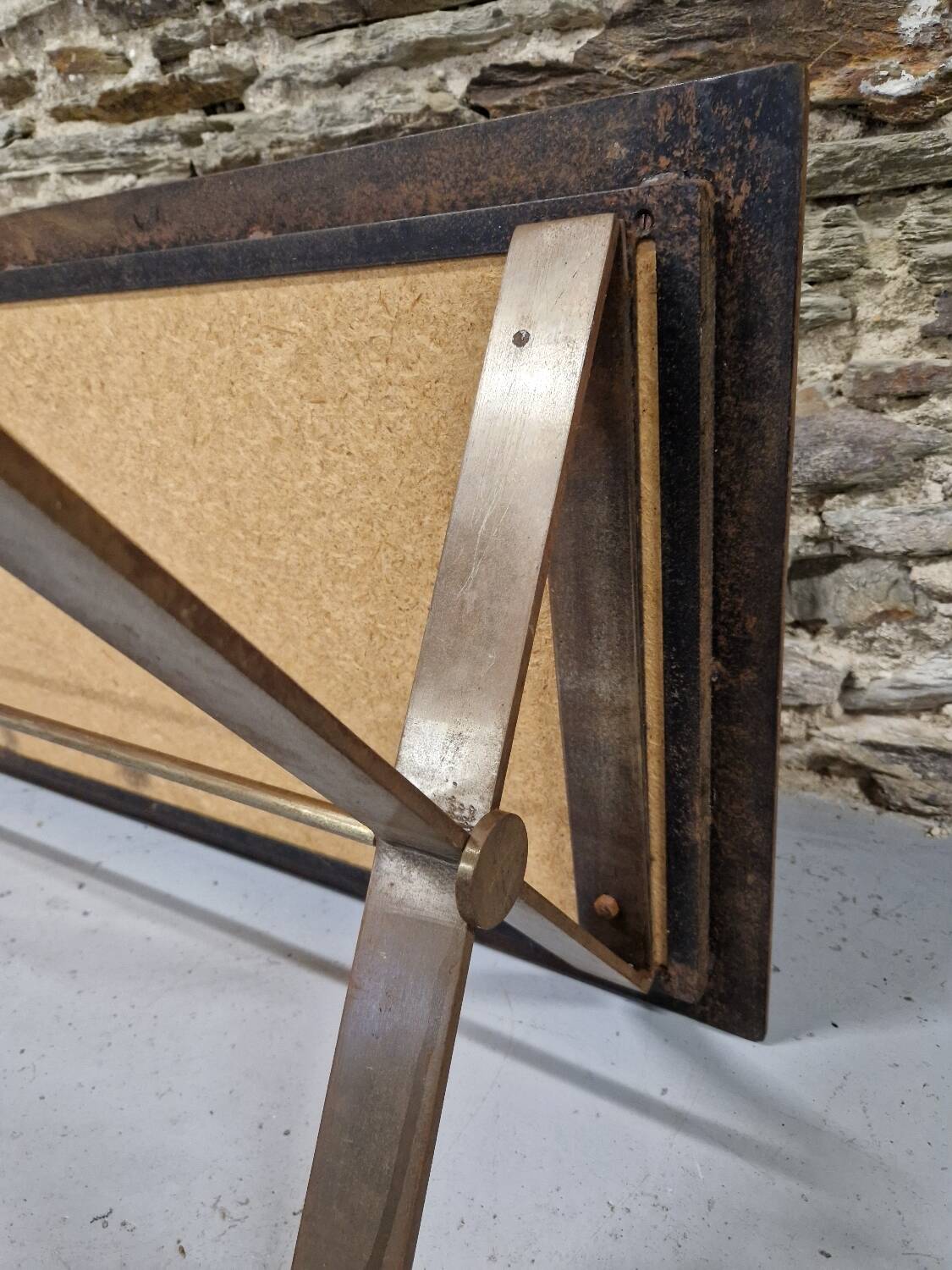 Ceramic and metal coffee table from the 60s Vallauris style