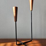 Rare teak and metal candle holder from the mid-century, Denmark, 1960s