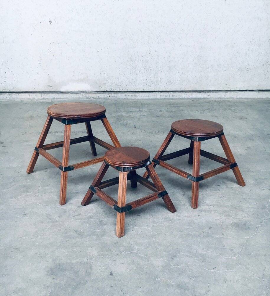 Wabi Sabi Nesting Tables, France, 1950s, Set of 3