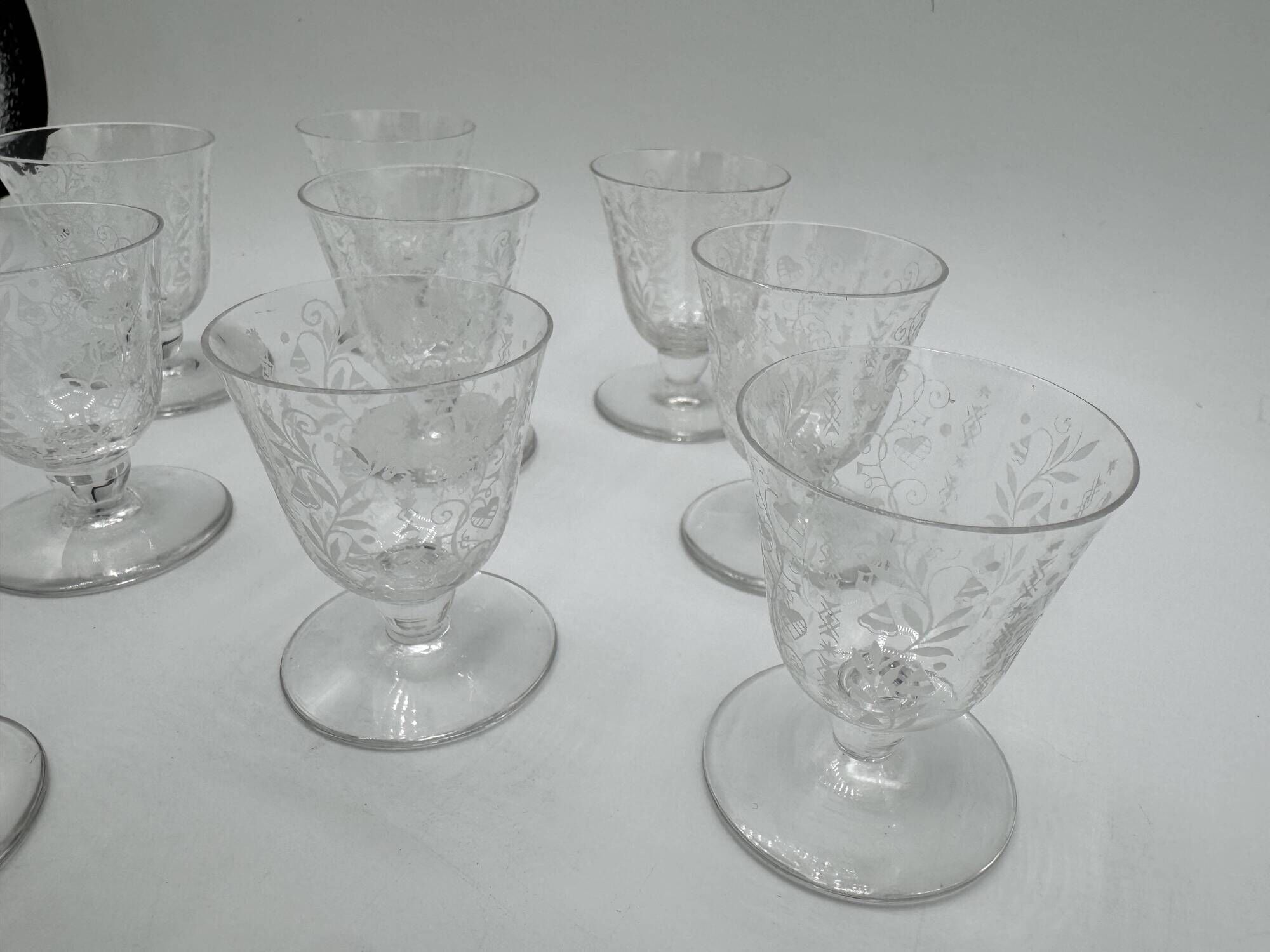 Set of 10 Crystal Liqueur Glasses from Baccarat – Argentina Model, 1940