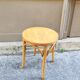 Vintage curved wooden stool