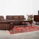 Brown leather sofa, Swiss design, 1970s