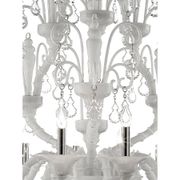 Imperial Venetian Modern White "Ca' Rezzonico" With Curls Murano Glass Chan
