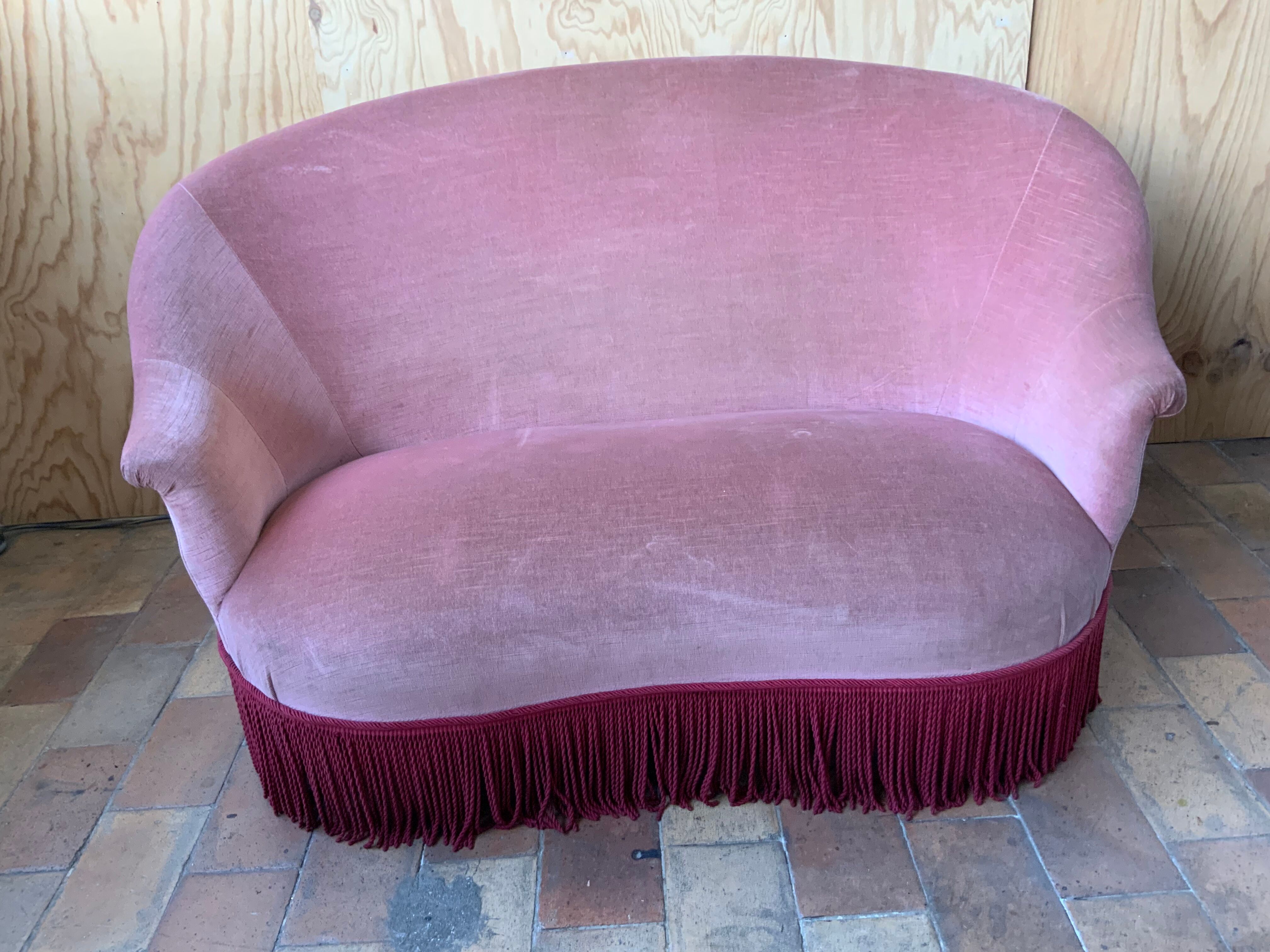Velvet sofa