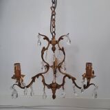 Louis XIV style bronze chandelier with tassels