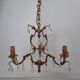 Lustre bronze pampilles style Louis XIV