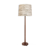 Teak floor lamp and wool lampshade Denmark 1960 1970