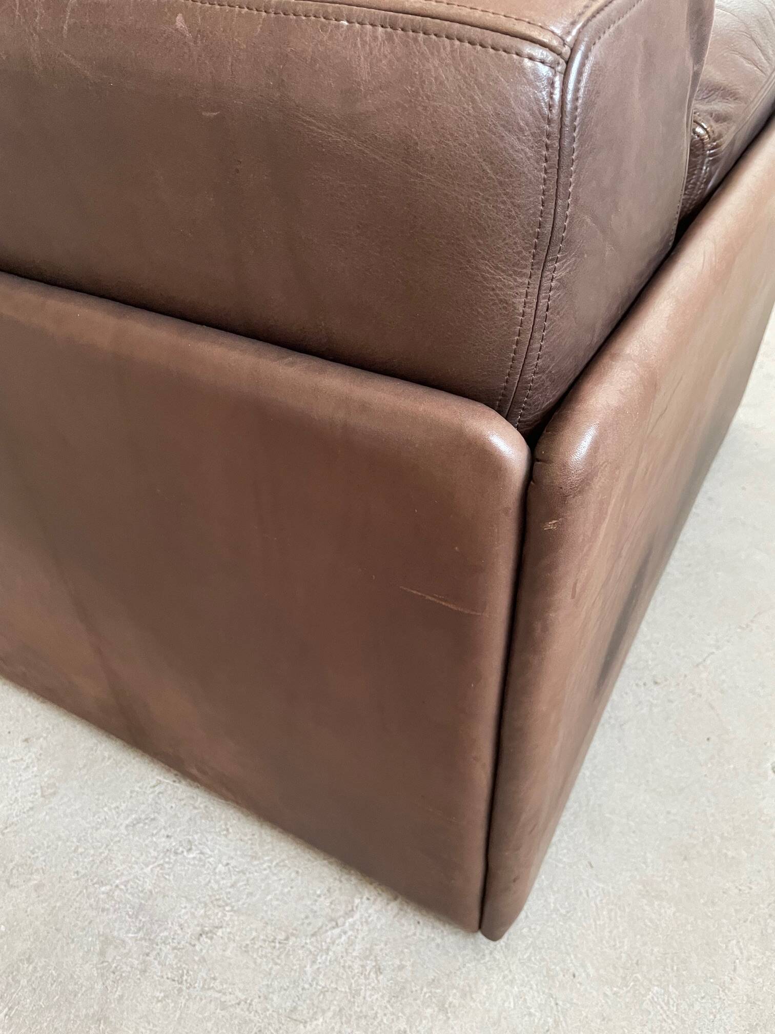 De Sede Ds-76 Modular Sofa in Brown Leather, Switzerland  1970s