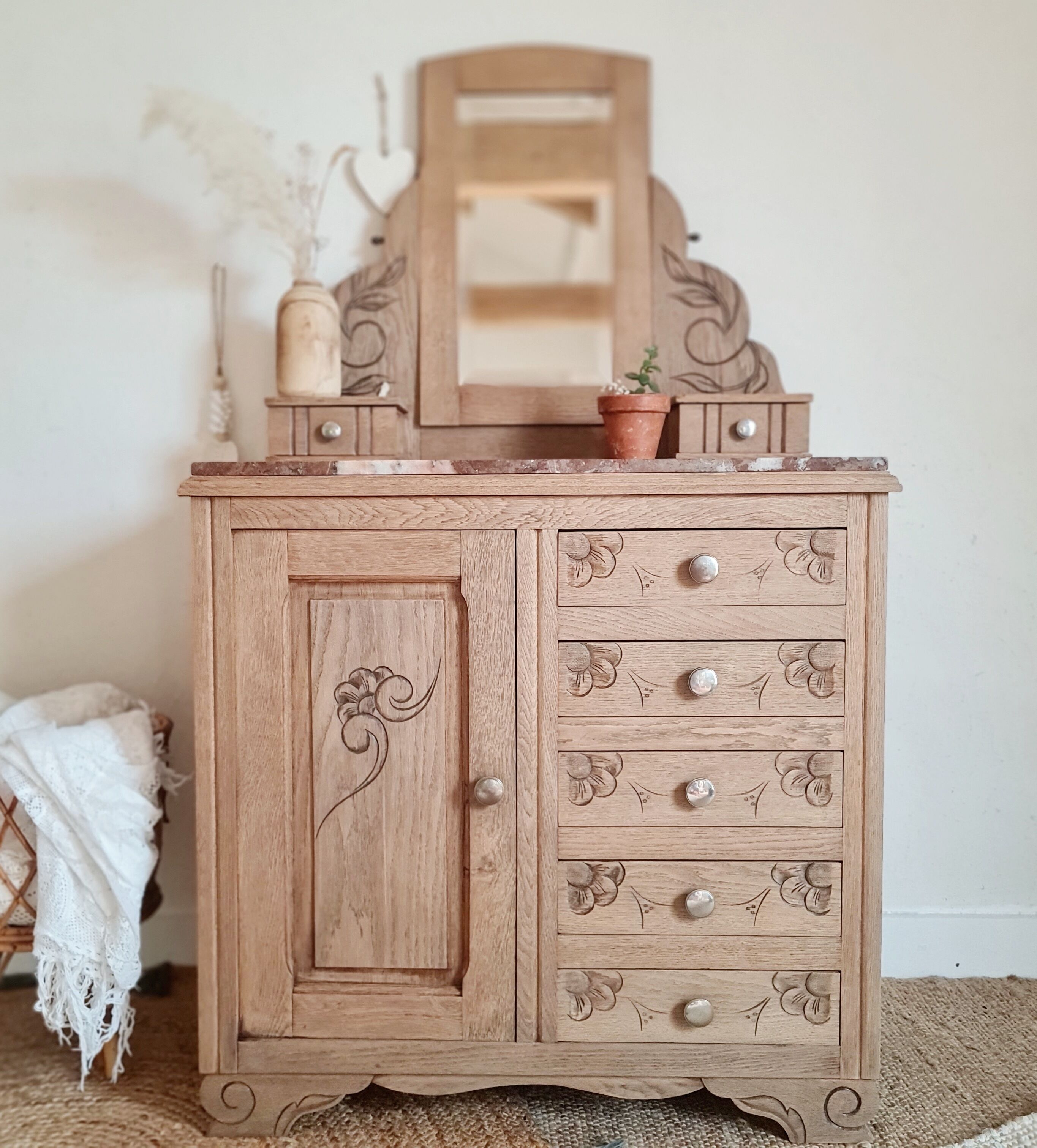 Dresser Art Deco wood brut