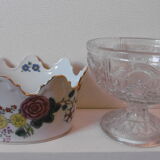Empty pocket antique glass and porcelain