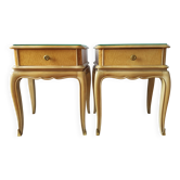 Paire de tables de chevet Françaises  dans le goût de Jean Pascaud