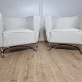 Fauteuils Chromés par Jindrich Halabala, Set de 2