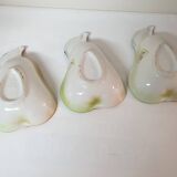 Set of 3 pear shaped ceramic bowls / cups